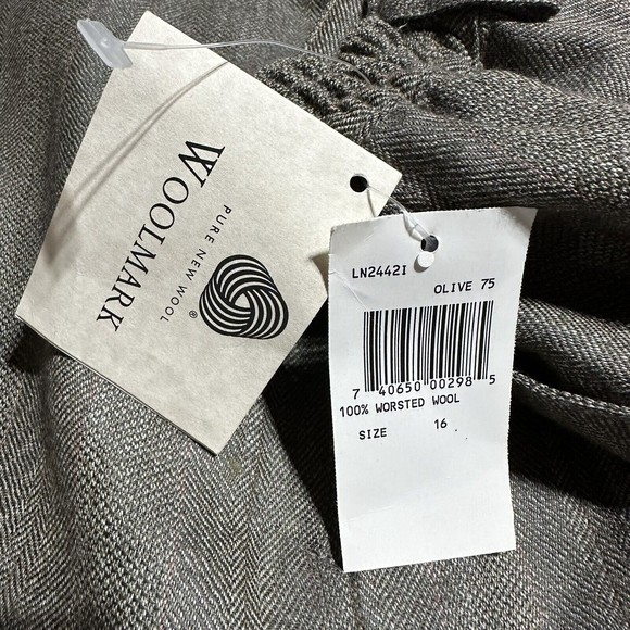 Rafaella Pleated Pants Women’s Size 16 Woolmark 100% Pure New Wool Worsted NWT - Picture 3 of 12